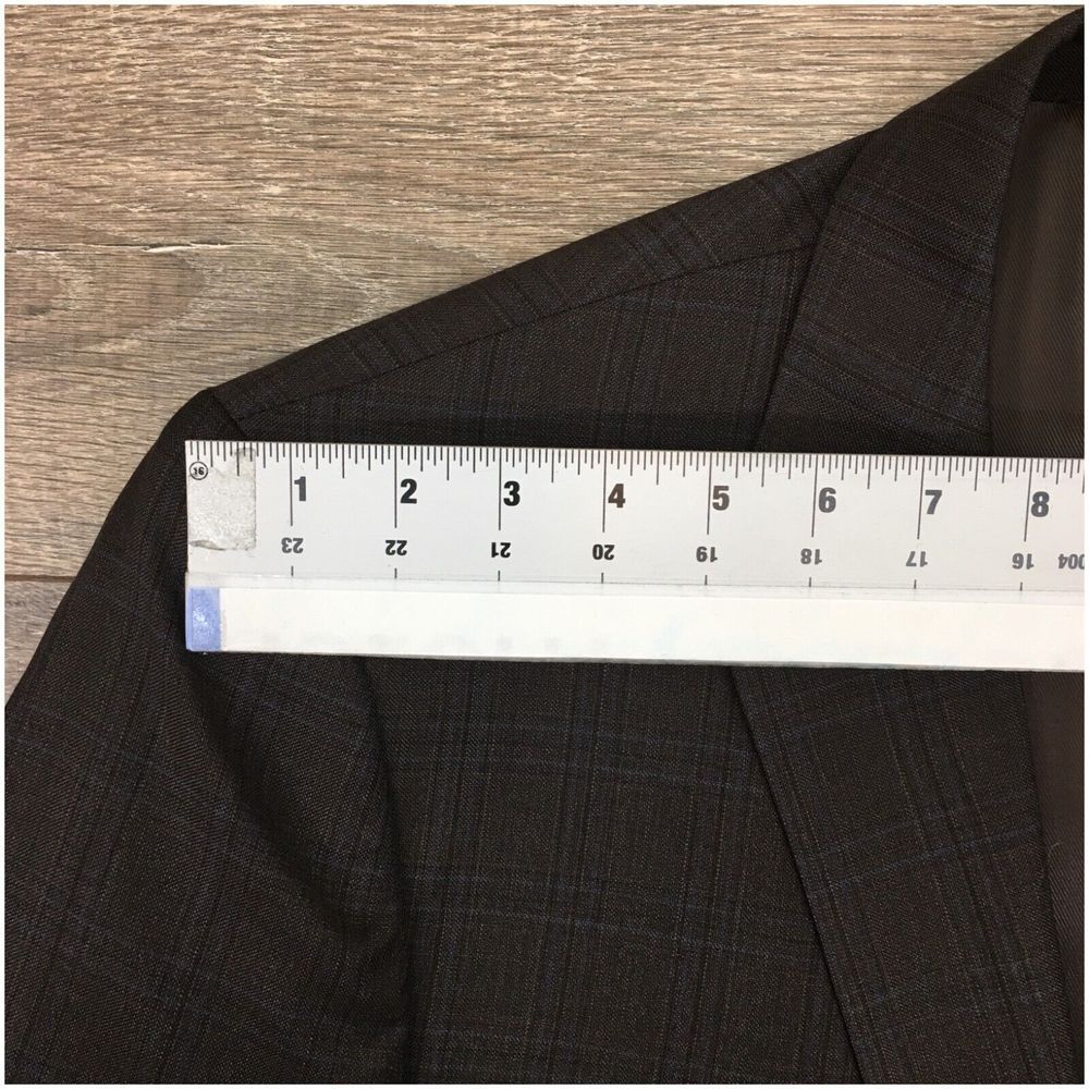 PRONTO UOMO Mens Blazer Sport Coat Casual Jacket Size 48R‎ Two Button Wool Suit - Picture 4 of 13